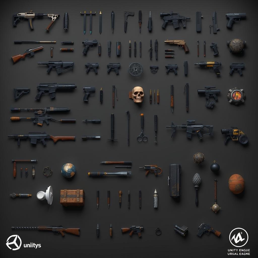 3D-game-asset-pack-created-with-prompt-to-profit-AI-design-tools From Prompt to Profit with AI Design Tools Using ChatGPT and 3D Graphics