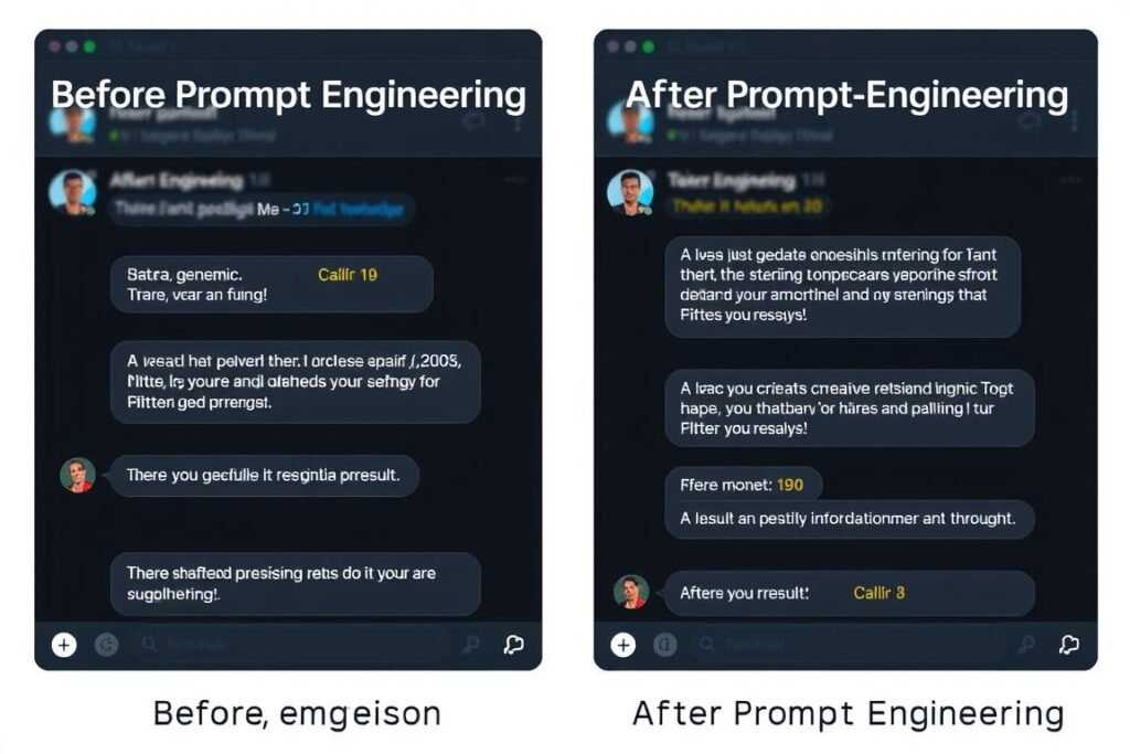 Before-and-after-comparison-of-prompt-engineering-showing-improved-AI-outputs-through-better-1024x683 Prompt Engineering for Generative AI: Book Review & Essential Guide