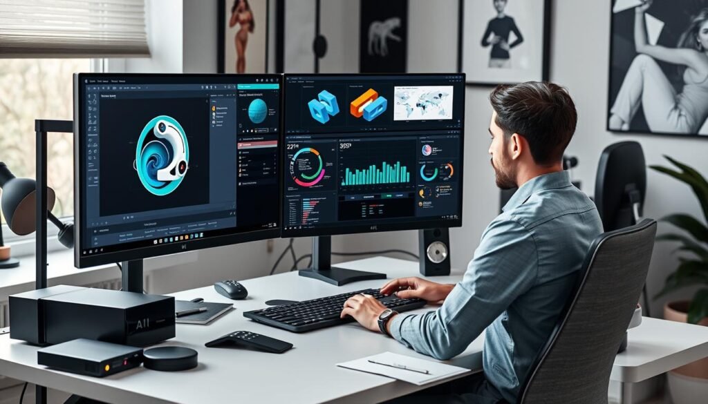 Designer-working-with-AI-tools-to-create-profitable-designs-1024x585 From Prompt to Profit with AI Design Tools Using ChatGPT and 3D Graphics