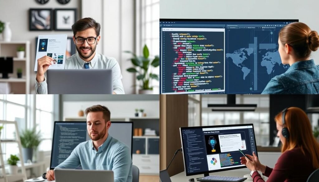 Multiple-industry-professionals-using-prompt-engineering-for-different-applications-including-1024x585 Prompt Engineering for Generative AI: Book Review & Essential Guide