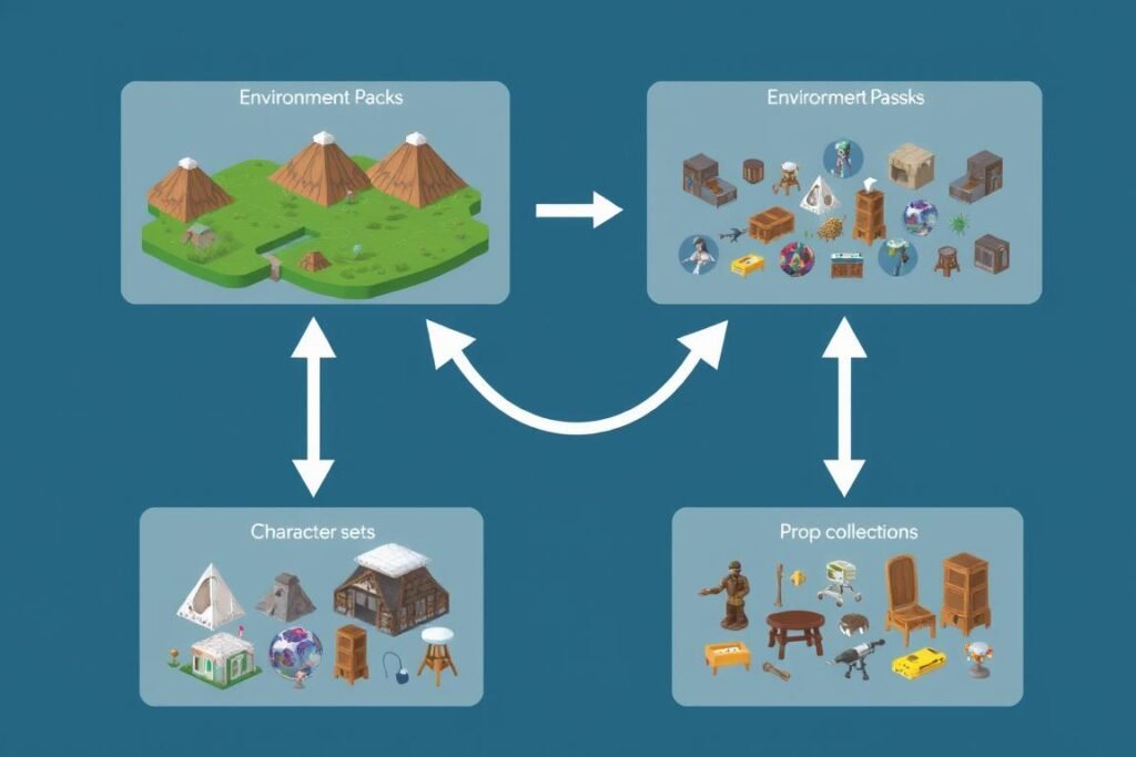 Product-ecosystem-showing-complementary-AI-generated-assets-1024x683 From Prompt to Profit with AI Design Tools Using ChatGPT and 3D Graphics