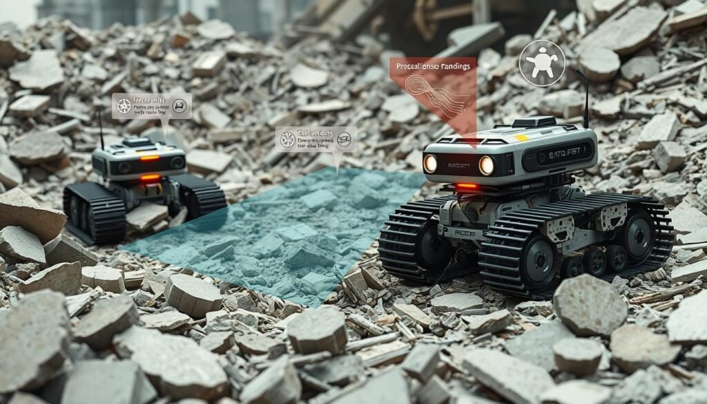 Rescue robots navigating disaster zones using probabilistic mapping techniques Rescue robots navigating disaster zones using probabilistic mapping techniques