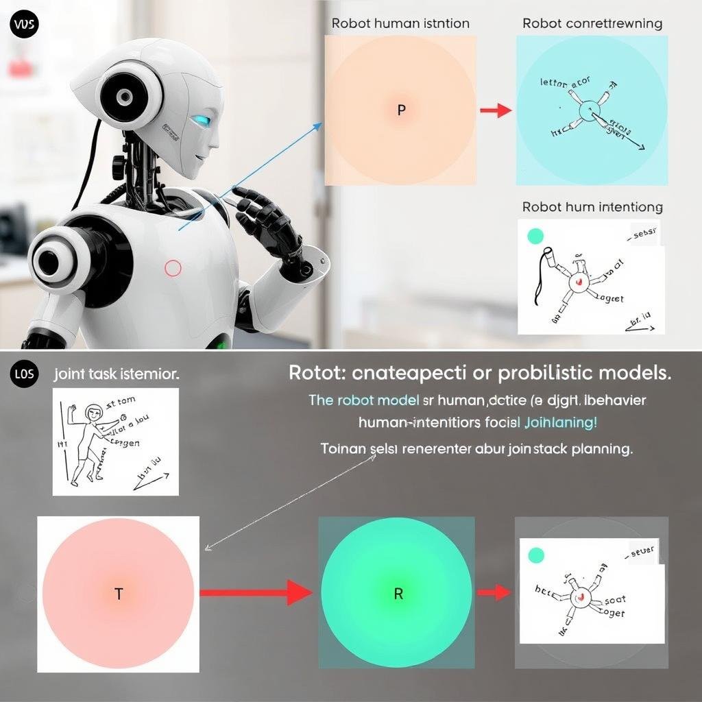 Robot and human collaborating with probabilistic models of human intention Robot and human collaborating with probabilistic models of human intention
