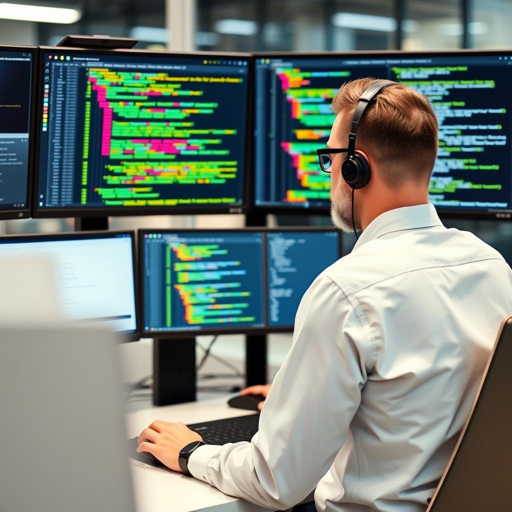 Software-developer-using-prompt-engineering-techniques-to-generate-and-debug-code-with-AI Prompt Engineering for Generative AI: Book Review & Essential Guide